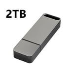 Clé USB en métal haute vitesse,clé USB,clé USB,d'origine,2 To,1 To,3.1 Go,512 - Type dark gray 2TB #A