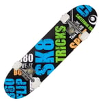 WPHH Skateboard, 31" Pro Complete Standard Figure Skating Brush Street Board, A Grade Northeast Maple Double Kick Concave Skateboards pour Adolescents, Débutants, Enfants, Adultes,Type e