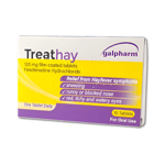 Treathay Fexofenadine 120mg Tablets Hayfever Allergies Allevia Equivalent 10 Tab