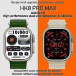 Hk8 Pro Max Ultra Smart Watch Miesten 49mm Amoled Näyttö Kompassi Nfc Älykello-yky