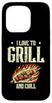 Coque pour iPhone 15 Pro I Love To Grill And Chill Griller Cook BBQ Griller Barbecue