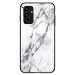 Iskunkestävä Samsung Galaxy A14 älypuhelimen suojakuori - White Marble