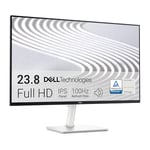 Dell S2425H 24" Full HD (1920x1080) Écran PC, 100Hz, IPS, 4ms, 99% sRGB, Haut-parleurs intégrés, Bords Ultra-Fins, 2X HDMI, Garantie 3 Ans, Blanc