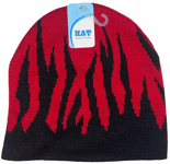 Red Scary Spooky Designer Beanie Ski Hat Mens Ladies Unisex One Size, NWT /10z