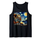 Sumatran Tiger Art Starry Night Sumatran Tiger Tank Top