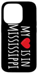 Coque pour iPhone 14 Pro My Heart Is In Missisippi Cute American State