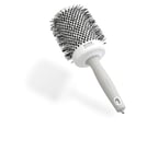 Olivia Garden Expert Blowout Shine – Blanc & Gris - 65 - Brosse ronde en céramique antistatique pour brushing brillant et sans frisottis