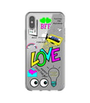 Coque Iphone XR BAE love tag BFF best friends