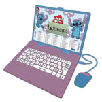 Lexibook - Disney Stitch - Ordinateur Portable éducatif bilingue Anglais/Français, 124 activités de Langue, écriture, mathématiques, logique, Musique et Jeux, Garçons et Filles, JC598Di1