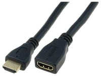 Cable HDMI 1.4 femelle HDMI prise male 5m - Noir