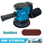 For Makita 18V Battery Brushless Orbital Sander, Cordless Random UK Orbit Sander