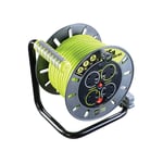 Masterplug OMU25134SL-PX PRO-XT Open Cable Reel 240V 13A 4-Socket 25m