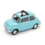 FIAT 500 R 1972-75 APERTA TURCHESE FARFALLA 1:43 Brumm Auto Stradali Die Cast