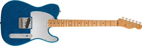 Fender J Mascis Telecaster, Maple Fingerboard, Bottle Rocket Blue Flake