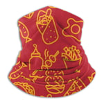 AEMAPE Fast Food Red Neck Warmer -Headwear Wide Headbands Scarf Head Wrap, Neck Gaiter Headband,Face Bandana Sport Scarf