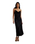 Ted Baker Womens WMD-ambato-lace Insert Cowl Neck Midi Formal Night Out Dress, Black, 6 UK