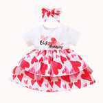 Baby Outfit Unisex,Newborn Baby Girls Valentine'S Day Heart Print Bubble Tulle Princess Dress 2-3 Years Red Girls Outfits & Set For Baby Valentine'S Day Easter Gift