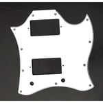 White 3 ply 11 hole Full face Pickguard for Gibson SG