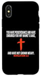 Coque pour iPhone X/XS Apocalypse 2:3 Écriture des versets de la Bible