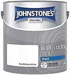 Johnstone's 303967 2.5 Litre Matt Emulsion Paint-Brilliant White Vinyl