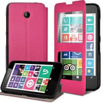 Housse Coque Etui - Nokia - Lumia 635 - Rose Fushia - Semi-Rigide - Support S-View