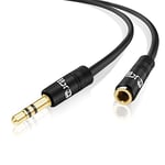 IBRA Headphone Extension Cable, Car Aux Stereo Jack Cable 3.5mm Male to Female Earphone Jack Extender Lead for Laptop Mac iPhone iPad iPod Smartphone Tablet Headphone TV Car Radio PS4, Black (3M)