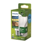 PHILIPS LED Light Bulb Classic, UltraEfficient, 60W, 840Lm, A60, E27 2700K, Frosted Glass, dimmable