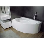 Azura Home Design - Baignoire d'angle gauche rima 130/140/150/160/170 cm avec tablier - Dimensions: 130cm