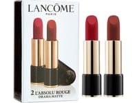 Lancome Set Duo, Lancome, L`Absolu Rouge, Matt, Cream Lipstick, 290, Drama, 2 Stk, 3,4 G For Damer