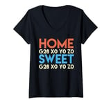 Womens 3-D Printer Home Sweet G28 XO YO ZO GCode 3D Prints V-Neck T-Shirt