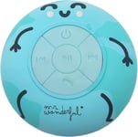 Mr Wonderful - Enceinte de Douche Bluetooth avec Ventouse, étanche IPX4, Haut-Parleur pour Douche et Piscine avec Son Puissant en stéréo 360° et Bluetooth 5.0, Design Original Carte du Monde.