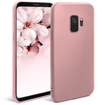 Moozy Minimalist Series Coque en silicone pour Samsung S9, Rose Beige – Finition mate fine et souple en TPU - Neuf