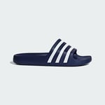 adidas Mens adilette Aqua Sliders - Dark Blue/White / UK13 EU48.5