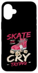 Coque pour iPhone 16 Plus Design de roller pour homme et femme Roller Derby