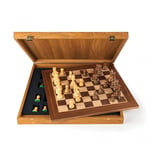 Walnut Schack set 50x50cm (Large) with Staunton Chessmen Manopoulos