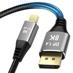 AXFEE Mini DisplayPort to DisplayPort, 1.4 Mini DP to DP Cable 8K@60Hz, Bi-Directional Transmission Display Port Cable, Thunderbolt DisplayPort Compatible for i-Mac, Mac Pro, Monitor