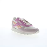 Reebok Classic Leather Womens Beige Suede Lace Up Lifestyle Trainers Shoes