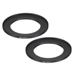 58mm-82mm Metal Step Up Ring, 2 Pcs Camera Lens Filter Adapter Ring Black