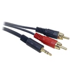 1.2M 3.5mm 3.5 Jack to 2 x RCA Phono GOLD Cable Lead 1M - SENT TODAY