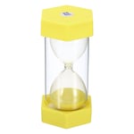 25 Min Sand Timer,Hexagon with Plastic Cover,Count Down Sand Clock Glass Yellow