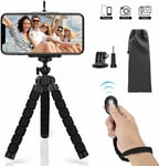 Mini Phone Tripod Phone Camera Tripod Mount W Bluetooth Control & Universal Clip