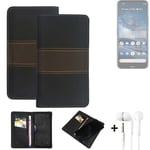 Phone Case + earphones for Nokia 8.3 5G Wallet Cover Bookstyle protective