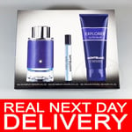 MONTBLANC EXPLORER ULTRA BLUE Eau de Parfum 100ml + 7.5ml + 100ml 🎁 GIFT SET