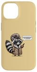 Coque pour iPhone 14 Fashion Icon Raccoon Fuhgeddaboudit Humor Design