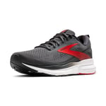 Brooks Homme Trace 3 Sneaker, Ebony Fiery Red White, 45.5 EU