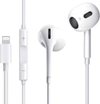 Écouteurs Filaires Intra-Auriculaires,Écouteurs Filaire avec Contrôle du Volume et Micro,Ecouteur Compatible avec iPhone 14 Pro Max/14 Plus/13 Pro/13/12/12 Pro/11/11Pro/XS/X/SE/7(Q798)