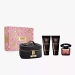 VERSACE CRYSTAL NOIR 90ML EDP SPRAY FOR HER 4 PIECE BRAND NEW GIFT SET