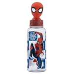 Stor - Water Bottle W/3d Figurine 560 Ml - Spider-man (088808723-7485