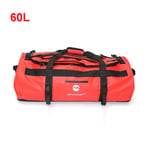 Sac sec étanche pour la natation en plein air,pêche,camping,voile,kayak,sacs de degré d'eau,trekking,pack initié à la rivière - Type Red 60L