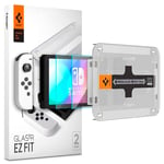 Nintendo Switch OLED Spigen EZ Fit Glas.tR Skärmskydd - 2-Pack - Genomskinlig